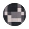 World Rug Gallery Contemporary Modern Geometric Boxes Design Non-Slip Area Rug 8 ft Round Gray 506GRAY8RND - alternate 2