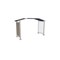 Ghent 178''W x 105''H Preserve, Canopy Unit, Glass, Walnut Slat Wall, Anodized Silver Frame, Navy Awning PSV3FGSSILNVYWAL - alternate 1