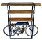 Homeroots 72" Blue And Brown Distressed Stainless Steel and Wood Three Tier Bookcase 374329 - alternate 3