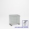 Pucel Mobile Drawer & Door Cabinet, Steel Casters, 36 in W x 34 in H x 20 in D, Light Blue PDC-36S - alternate 1