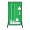 5S Supplies Housekeeping Shadow Board Broom Station V11, Green / White, Broom, No Text HSB-V11-GREEN/WHITE-BO-NO TEXT - alternate 1