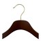 Nahanco 17in Low Gloss Mahogany Wooden SlimLine Jacket Hanger w/ Gold Hook, 25PK SL23317GH - alternate 2