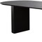 Homeroots 86" Black Solid Wood Pedestal Base Oval Dining Table 720691 - alternate 2