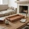 Homeroots 21in Natural Solid Wood Handmade Serving Tray With Handles 724226 - alternate 3