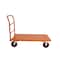 5Seconds Brand STEEL STRONG Platform Cart 48X24 w/ 3000Lb Capacity, 8" Red Swivel Wheels With Lock, Diamond Plated 555036 - alternate 1