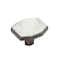 Amerock Carrione 1-5/8 inch 41mm Length Marble White/Oil-Rubbed Bronze Cabinet Knob BP36638MWORB - alternate 1