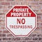 Signmission Private Property No Trespassing, 10 Inch X 10 Inch, Aluminum Metal Signs OC-A-10-161 - alternate 2