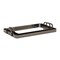 Homeroots Set of Two Pewter Aluminum And Mirrored Glass Handmade Serving Trays 625662 - alternate 2