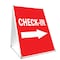 Signmission Check-in With Arrow, 36 Inch x 24 Inch A-frame Yard Sign, Plastic Sign SBC-2436-Check-in With Arrow - alternate 1