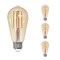 Bulbrite LED Filament 5W Dimmable ST18 Light Bulbs, Antique Glass, Medium E26 Base, 2200K, 450lu, 4PK 862795 - alternate 1