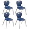 Correll Stacking Student Chair, 16in, Light Texture Seat, Chrome Legs, Navy, 4PK CSCHR16-45-4PK - alternate 5