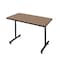 Regency Kobe T-Base Training Seminar Table, 48 in W, 30 in L, Noble Oak MKTRCT4830NO - alternate 1