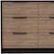 Homeroots 42" Brown and Black Six Drawer Double Dresser 544052 - alternate 5