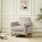 Leisuremod Lincoln Boucle Fabric Accent Armchair, Gold Stainless Steel Frame & Removable Back Cushion, Grey LA31-B-GR - alternate 3