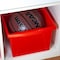 Storex 4 Gallon Storage Bin, Red 61452U06C - alternate 4