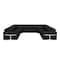 Homeroots Black Italian Leather Power Reclining U Shaped Eight Piece Corner Sectional With Console 634685 - alternate 1