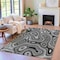 Homeroots 3' X 5' Black And Ivory Geometric Washable Indoor Outdoor Area Rug 631371 - alternate 2