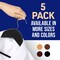 Lifemaster Wooden Hangers, Swivel Hook, Non-Slip, Pants Bar, Holds 10 lbs, Black, 5PK LMWD5BK - alternate 3