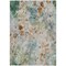 Homeroots 3' X 5' Teal Blue And Green Floral Washable Indoor Outdoor Area Rug 583142 - alternate 2