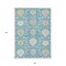 Homeroots 8' X 10' Teal Blue Gray And Ivory Damask Washable Indoor Outdoor Area Rug 599457 - alternate 4