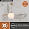 Vaxcel Monticello Brass Gold Globe Pendant Fixture, White Alabaster Glass Shade P0443 - alternate 2