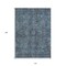 Homeroots 10' X 14' Navy and Black Oriental Washable Non Skid Indoor Outdoor Area Rug 563834 - alternate 2