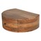 Homeroots 7" Brown Solid Wood Round One Drawer Nightstand 651811 - alternate 4