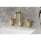 Kingston Brass Widespread Bathroom Faucet with Push Pop-Up Drain, Brushed Brass KS1417RNK - alternate 2