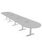 Skutchi Designs 18ft Racetrack Conference Table With Power | Harmony Series | 18 Person Meeting Room Table HAR-RAC-48X216-T-U779-ESIL - alternate 1