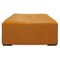 Homeroots 36" Orange Genuine Leather And Solid Wood Square Cocktail Table 569556 - alternate 3