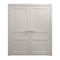 Sartodoors Interior Solid French Double Doors 48 x 96 inches, Ego 5012 Painted White Oak, Wood Interior Solid EGO5012DD-PWO-4896 - alternate 1