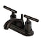 Kingston Brass Double-Handle 4" Centerset Bathroom Faucet with Pop-Up Drain, Oil Rubbed Bronze FB2605CML - alternate 1