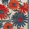 Homeroots 12' X 15' Ivory Green Orange Blue And Red Floral Indoor Outdoor Area Rug 548134 - alternate 3