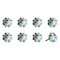 Homeroots Set of Eight Blue And White Ceramic Drawer Pull Knobs, 8PK 358109 - alternate 3
