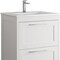 Homeroots 24" White Wood Freestanding Bathroom Vanity With White Sink And Two Drawers 627394 - alternate 3