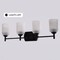 Vaxcel Laurelhurst 4-Light Vanity Light, Matte Black, White Marble Glass, 29.25-In. Wide W0579 - alternate 3