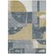 Homeroots 9' X 12' Gray And Gold Geometric Washable Indoor Outdoor Area Rug 617918 - alternate 3