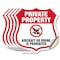 Signmission No Drone Shield Sign Aircraft Or Drone I, 4 inch X 4 inch, Vinyl Decal, 5PK SHI-D-5PACK-4-391 - alternate 1