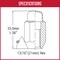 Coyote Wheel Accessories WHEEL INSTALLATION KIT 6 Lug Kit 14 Millimeter x 15 Thread Size 60 Degree Conical Acorn 166 In 66K648 - alternate 3