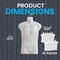 Topmaster Premium Male Shirt Holder, Durable, Lightweight, White Torso with Hook, 10PK TMBTHLWH10 - alternate 2