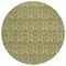 Homeroots 8' Round Green Round Damask Washable Non Skid Indoor Outdoor Area Rug 563885 - alternate 3