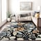 World Rug Gallery Garden Floral Area Rug 7 ft 10 in x 10 ft Black WR147BLACK8X10 - alternate 1