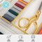 Martha Stewart Kerry 6 Pack Plastic Stackable Office Desk Drawer Organizers with Gold Trim, 12 x 3 BE-PB8975-G-6-CLRGLD-MS - alternate 3