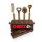 Picnic Time Family Of Brands NFL Kansas City Chiefs Sidecar 5-Piece Bar Tool Set, (Acacia Wood) 672-05-508-167-2 - alternate 2