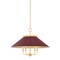 Hudson Valley Lighting Clivedon Chandelier in Aged Brass/Soft Crimson by Mark D. Sikes MDS1403-AGB/CRN - alternate 1