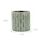 Homeroots 6in Green Geometric Ceramic Indoor Outdoor Round Pot Planter 487425 - alternate 2
