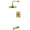 Kingston Brass Single-Handle Pressure Balanced Tub and Shower Faucet, Brushed Brass KB6147DL - alternate 1