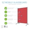 Ghent EZ Mobile Glassboard, Aluminum Frame, Magnetic, 75"H x 62"W, Rose EZ1MA7562RS - alternate 2