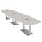 Skutchi Designs Arc Rectangle Meeting Room Table, 45 in W, 192 in L, Ivory HAR-AREC-48X192-DOU-K458-ESIL - alternate 1