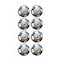 Homeroots Set of Eight Blue White And Gold Geometric Ceramic Drawer Pull Knobs, 8PK 321650 - alternate 2